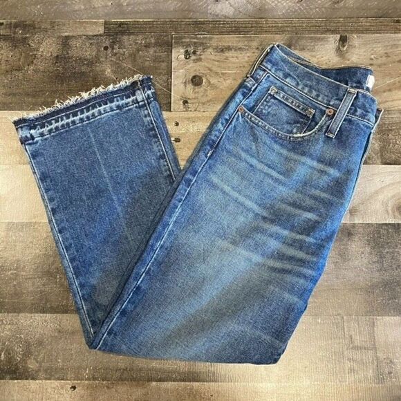 EUC Madewell Retro Crop Bootcut Jeans 28 raw hem - Picture 6 of 8